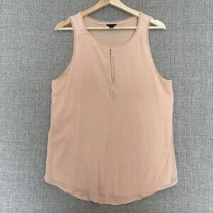 Ann Taylor Soft Pink Keyhole Tank Top